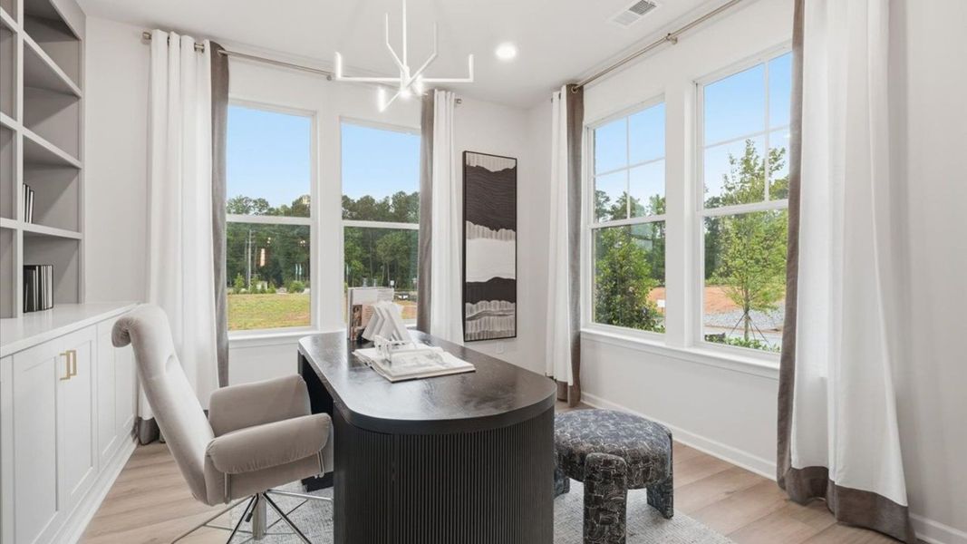 Representative furnished interior of a home built from the Stonefield - Side Entry by DRB Homes in Brighton, Locust Grove (Image 16).