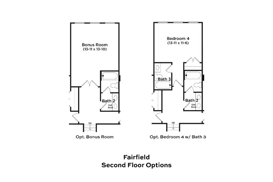 2D floor plan layout for the Fairfield by DRB Homes in Bellerose, Gibsonville, NC (Image 10). 2D floor plan layout for the Fairfield by DRB Homes in Bellerose, Gibsonville, NC (Image 10).
