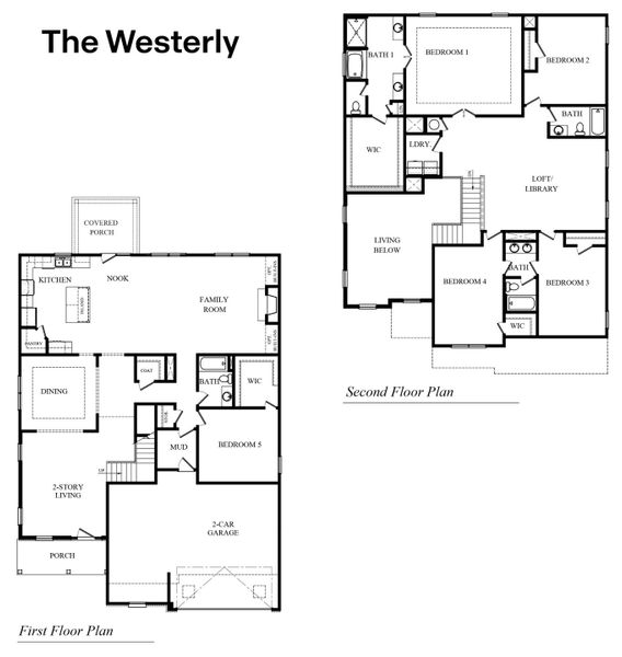 2D floor plan layout for the Westerly by D.R. Horton in Holland Estates, Powder Springs, GA (Image 3). 2D floor plan layout for the Westerly by D.R. Horton in Holland Estates, Powder Springs, GA (Image 3).