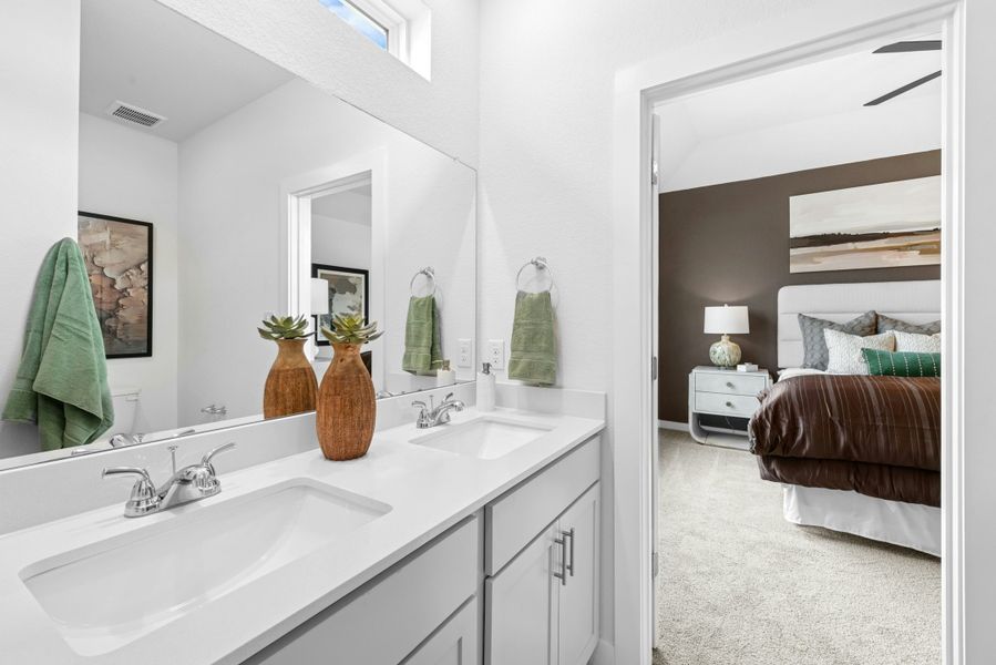 Representative furnished interior of a home built from the Bluebonnet by Scott Felder Homes in Mayfair, New Braunfels (Image 25). Representative furnished interior of a home built from the Bluebonnet by Scott Felder Homes in Mayfair, New Braunfels (Image 25).