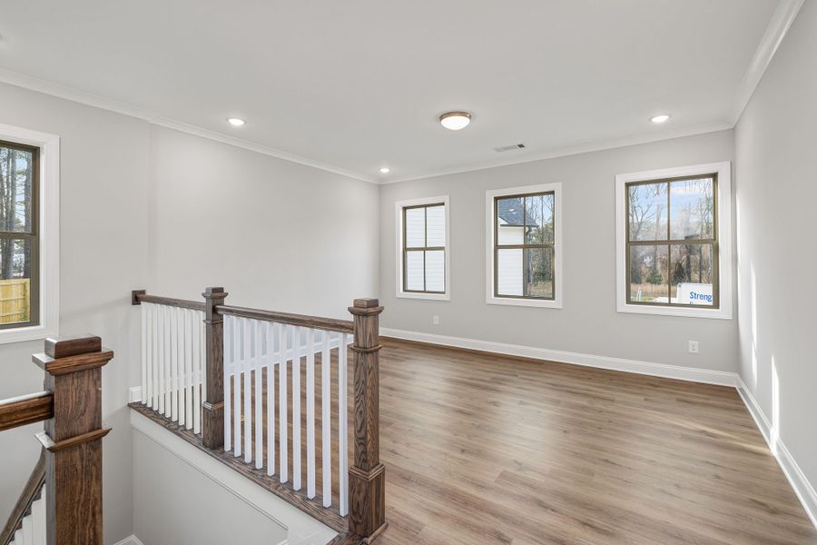 Expansive loft located on the second level