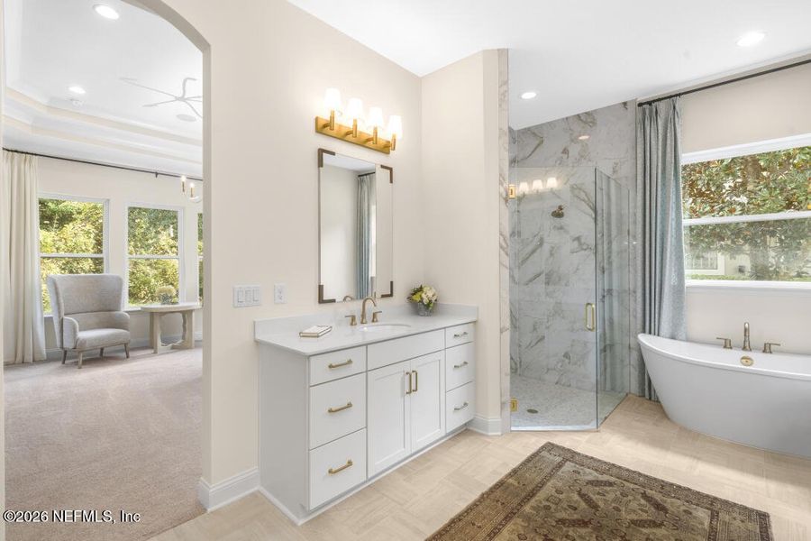 Furnished interior view inside a new home in , Fernandina Beach (Image 15).