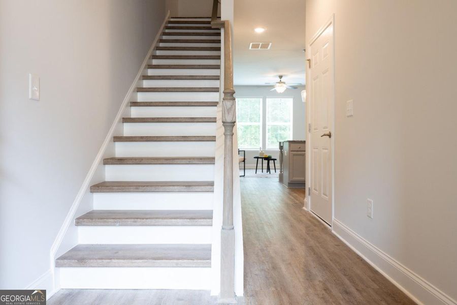 Spacious, unfurnished interior of a new home in Chimney Oaks Townhomes, Homer (Image 24). Spacious, unfurnished interior of a new home in Chimney Oaks Townhomes, Homer (Image 24).