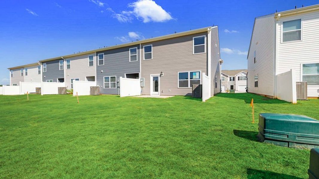 Exterior details and patio area of a home in Covington Village, Greer (Image 20).