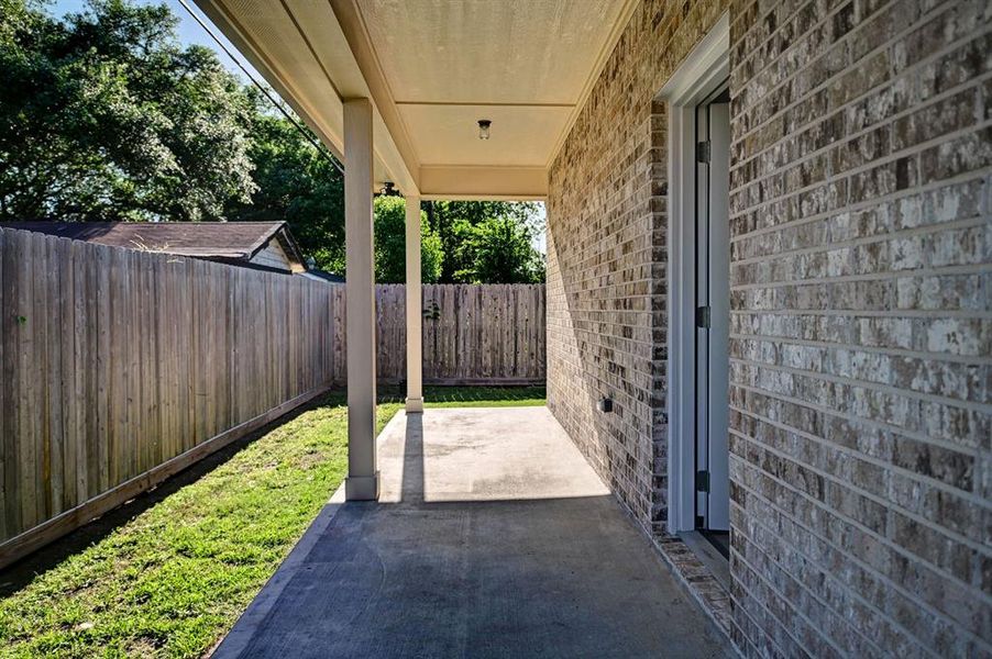 Backyard and Covered Back Patio