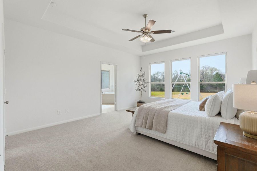 Furnished interior view inside a new home in Waterstone on Lake Conroe, Montgomery (Image 18).