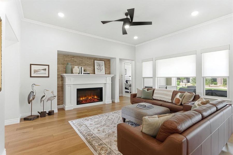 photo rendering of fireplace