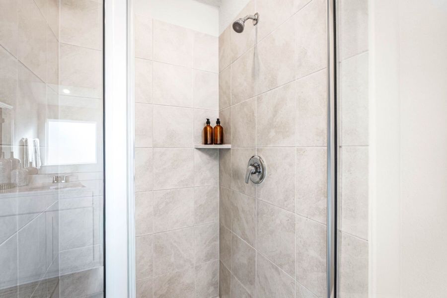 These are images of the secondary bathrooms in the Hawkins plan and is the model home in Carillon at 13305 Eppright Trace Blvd., Manor, TX. These are images of the secondary bathrooms in the Hawkins plan and is the model home in Carillon at 13305 Eppright Trace Blvd., Manor, TX.