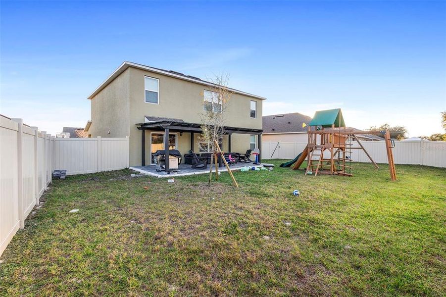 Exterior details and patio area of a home in Cadence at Parc Hill, Orange City (Image 3). Exterior details and patio area of a home in Cadence at Parc Hill, Orange City (Image 3).