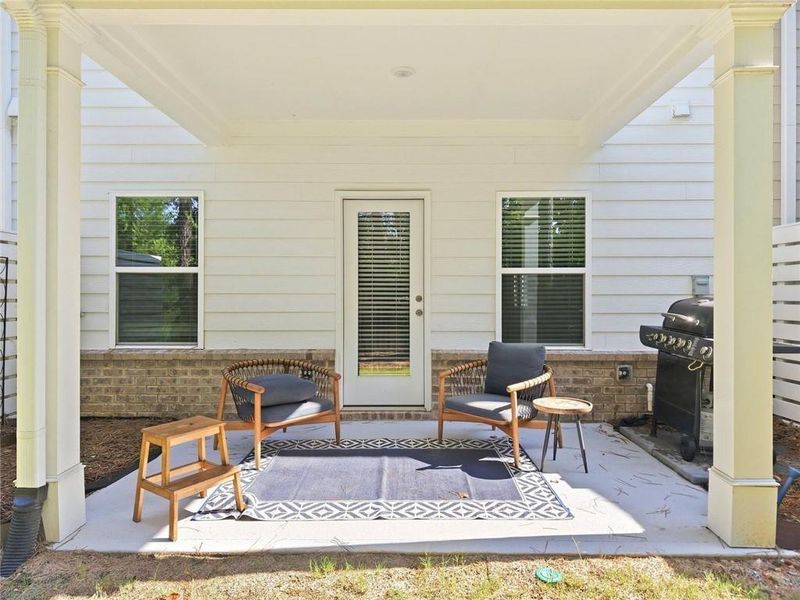 Exterior details and patio area of a home in , Sugar Hill (Image 27). Exterior details and patio area of a home in , Sugar Hill (Image 27).