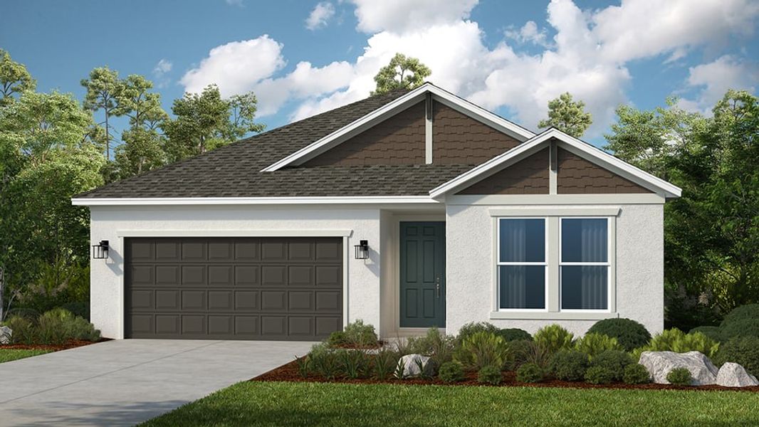 Representative exterior photo of a completed home built from the Longboat by Taylor Morrison in Windward Preserve, Cocoa, FL (Image 1).
