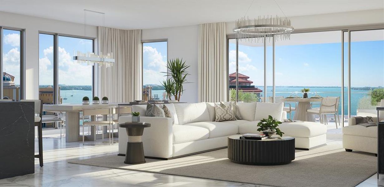 Furnished interior view inside a new home in The Owen Golden Gate Point, Sarasota (Image 8).