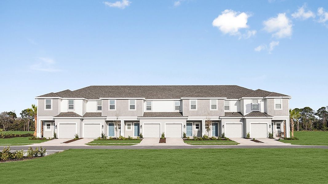 Representative exterior photo of a completed home built from the Marigold by Taylor Morrison in Vinterra Townhomes, Nokomis, FL (Image 17).