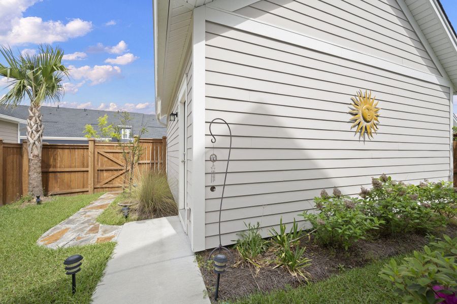 Exterior details and patio area of a home in Midtown at Nexton, Summerville (Image 4).