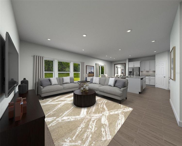 Furnished interior view inside a new home in Bradbury Creek - Classic Series, Haines City (Image 2).