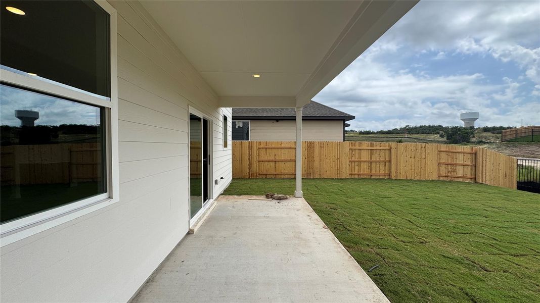 Exterior details and patio area of a home in Cannon Ranch 45s, Dripping Springs (Image 4). Exterior details and patio area of a home in Cannon Ranch 45s, Dripping Springs (Image 4).