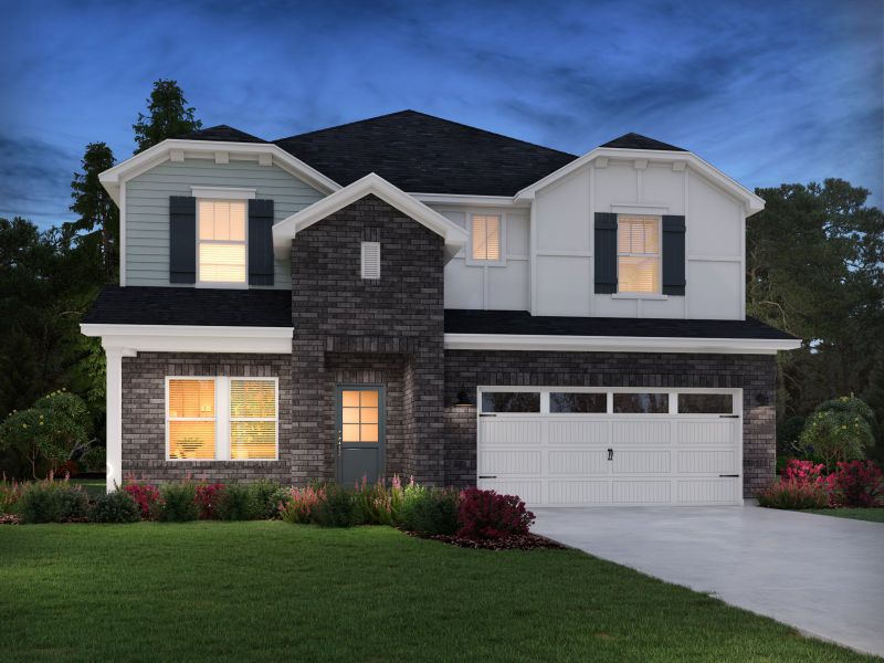 Representative exterior photo of a completed home built from the Johnson by Meritage Homes in Brighton Springs, York, SC (Image 26). Representative exterior photo of a completed home built from the Johnson by Meritage Homes in Brighton Springs, York, SC (Image 26).