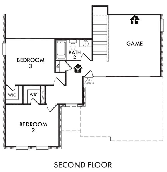 2D floor plan layout for the Brewer by Impression Homes in Redden Farms, Midlothian, TX (Image 4). 2D floor plan layout for the Brewer by Impression Homes in Redden Farms, Midlothian, TX (Image 4).