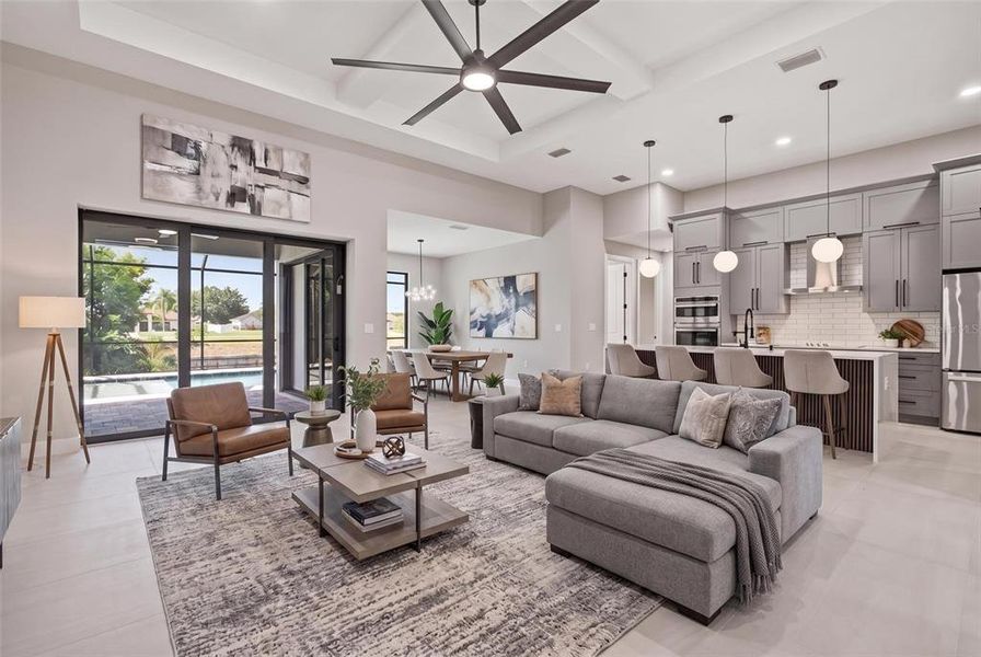 Furnished interior view inside a new home in , Cape Coral (Image 8).