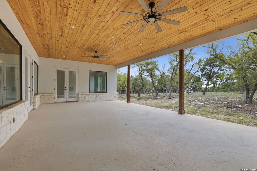 Exterior details and patio area of a home in , New Braunfels (Image 35).