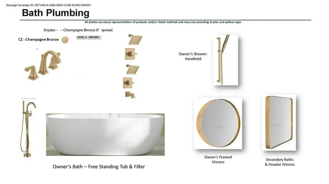 Design upgrades included in your Owner's Bathroom making getting ready feel luxurious