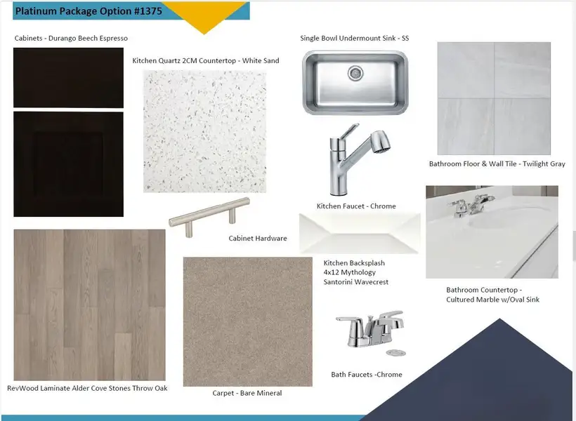 Sample of building materials used in homes in Marble Creek Crossing, Austin (Image 3).