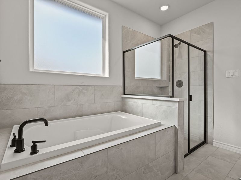 Furnished interior view inside a new home in Potranco Oaks, Castroville (Image 15).