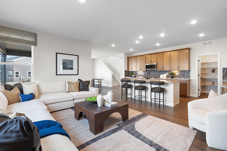 Representative furnished interior of a home built from the The Sunlight by Risewell Homes in Cordovan, Firestone (Image 11).