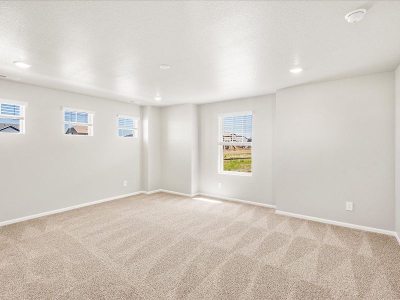 The Snowberry floorplan images taken at a Meritage Homes community in Commerce City, CO.