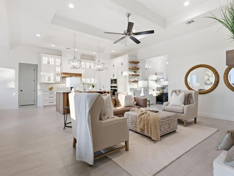Furnished interior view inside a new home in , Azle (Image 9).