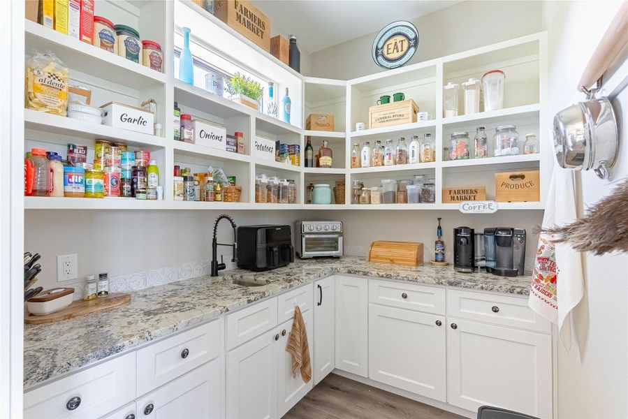 Oversized walk-in Pantry