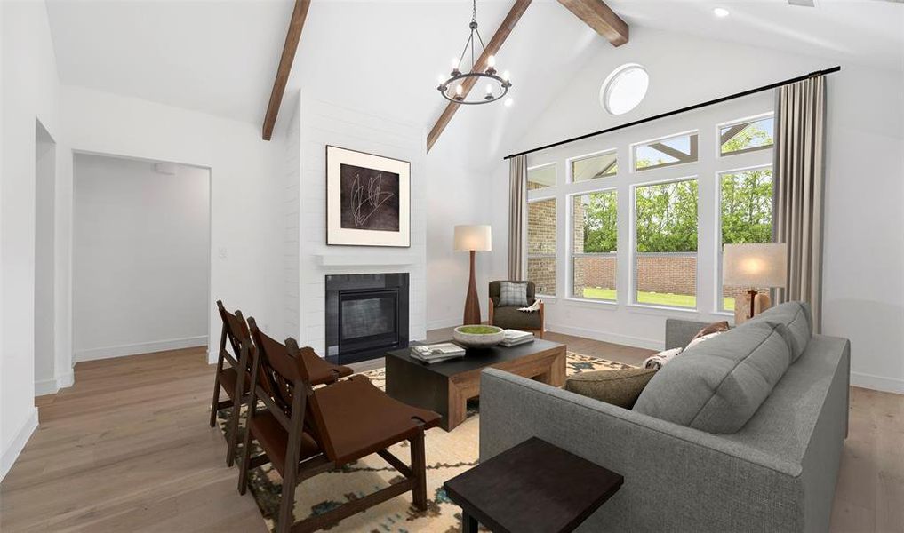 Furnished interior view inside a new home in Kreymer at the Park, Wylie (Image 13).