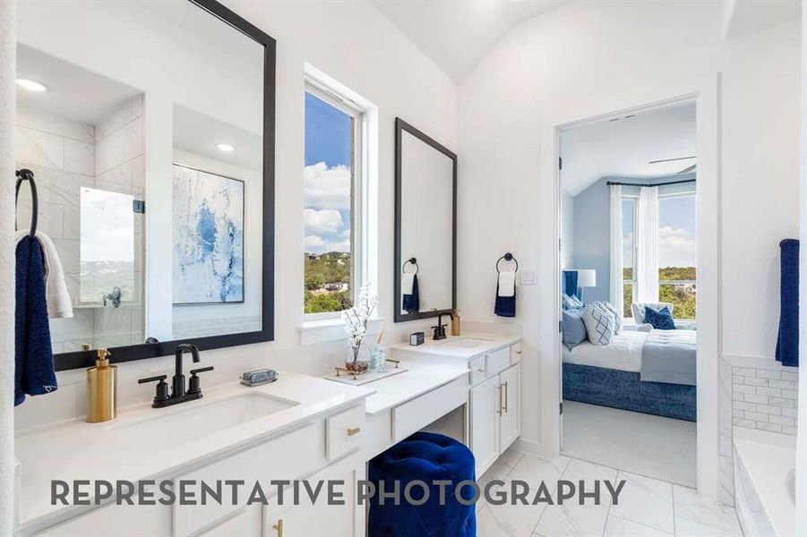 Furnished interior view inside a new home in Tavolo Park, Fort Worth (Image 32).