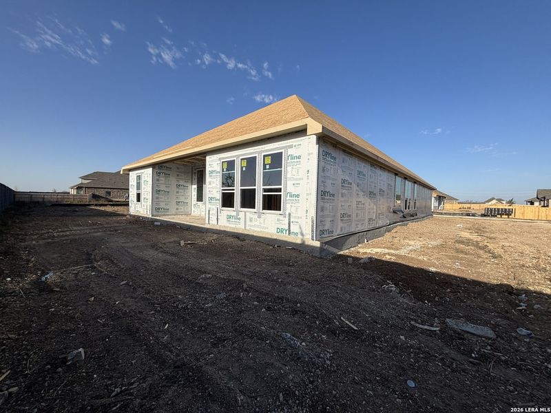 In-progress construction of a new home in The Heritage at Saddlebrook Ranch 70's, Schertz, TX (Image 10).