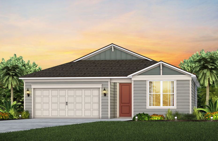 Representative exterior photo of a completed home built from the Cedar by Pulte Homes in Seminole Palms, Palm Coast, FL (Image 25).