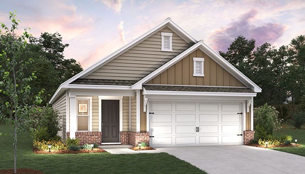 Representative exterior photo of a completed home built from the Burke by D.R. Horton in Valley View, Waynesville, NC (Image 6).