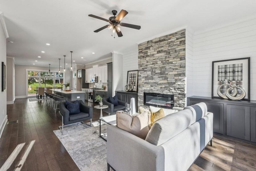 Furnished interior view inside a new home in , Atlanta (Image 24). Furnished interior view inside a new home in , Atlanta (Image 24).