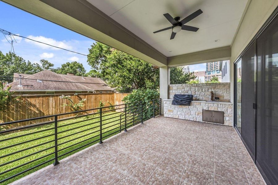 Exterior details and patio area of a home in , Houston (Image 4).