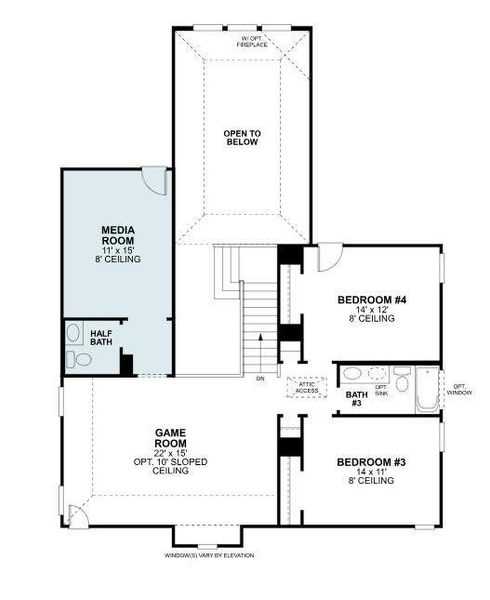 2D floor plan layout of this home in Aster Park, McKinney, TX (Image 4).