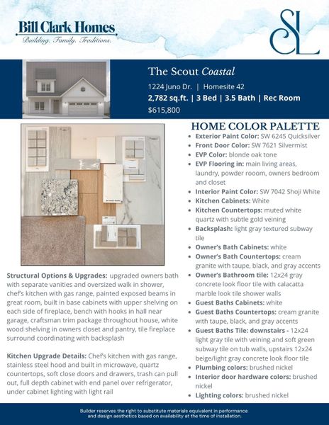 2D floor plan layout of this home in Sidbury Landing, Wilmington, NC (Image 3).