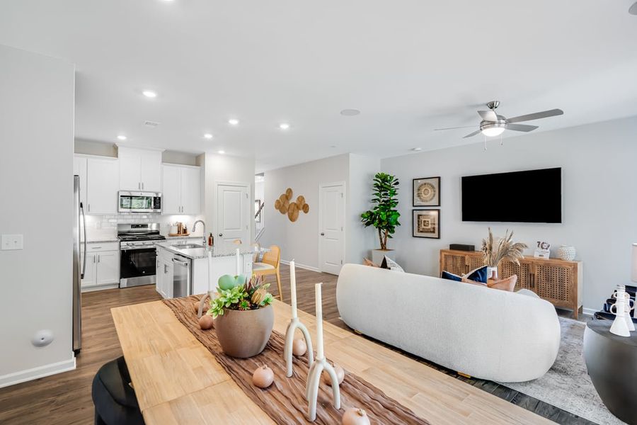 Furnished interior view inside a new home in Magnolia Townes, Wendell (Image 7).