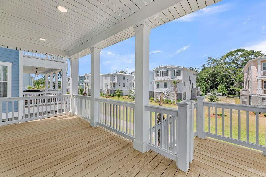 Exterior details and patio area of a home in Central Park, Charleston (Image 20).