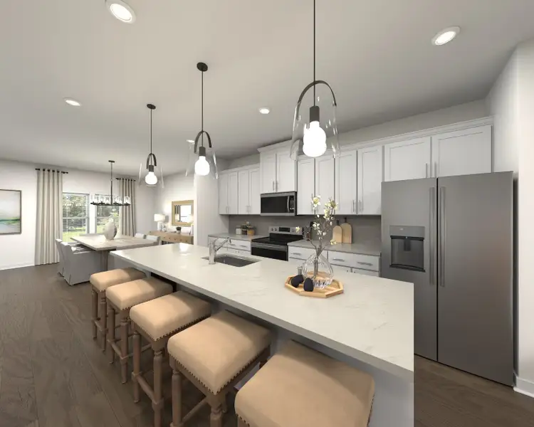 Furnished interior view inside a new home in Greystone - Vista Townhomes, Smyrna (Image 3).