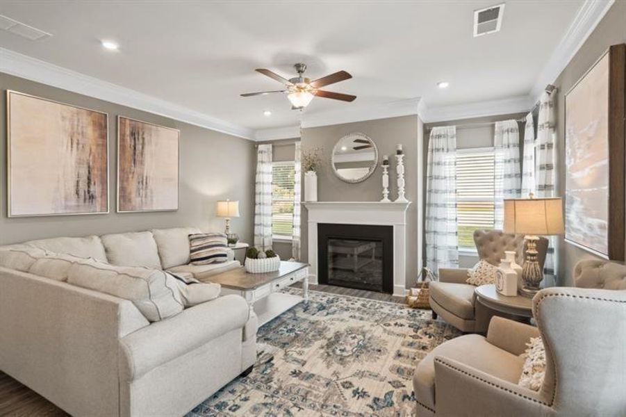 Furnished interior view inside a new home in Glen at Cave Springs, Douglasville (Image 33).