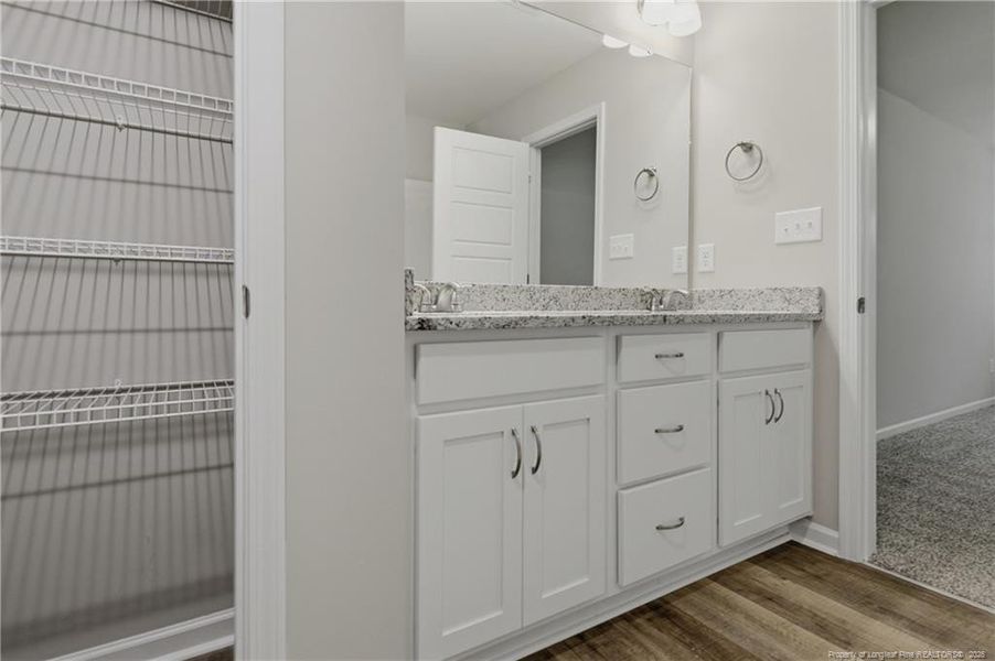 Linen closet in master bath
