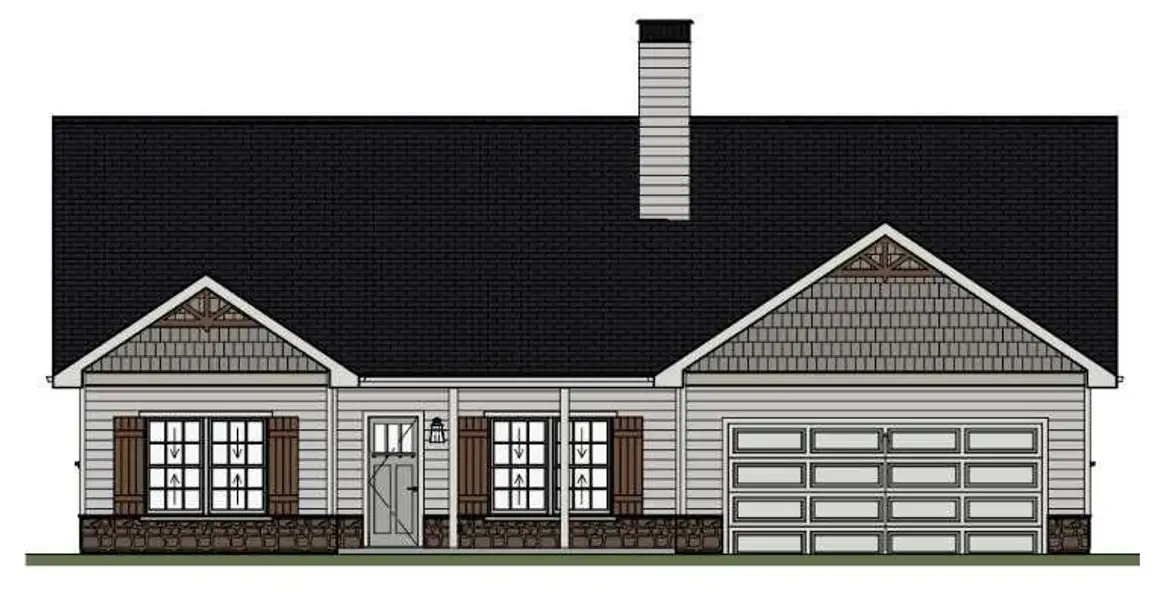 Exterior rendering of this home design in , Clarkesville, GA (Image 1). Exterior rendering of this home design in , Clarkesville, GA (Image 1).