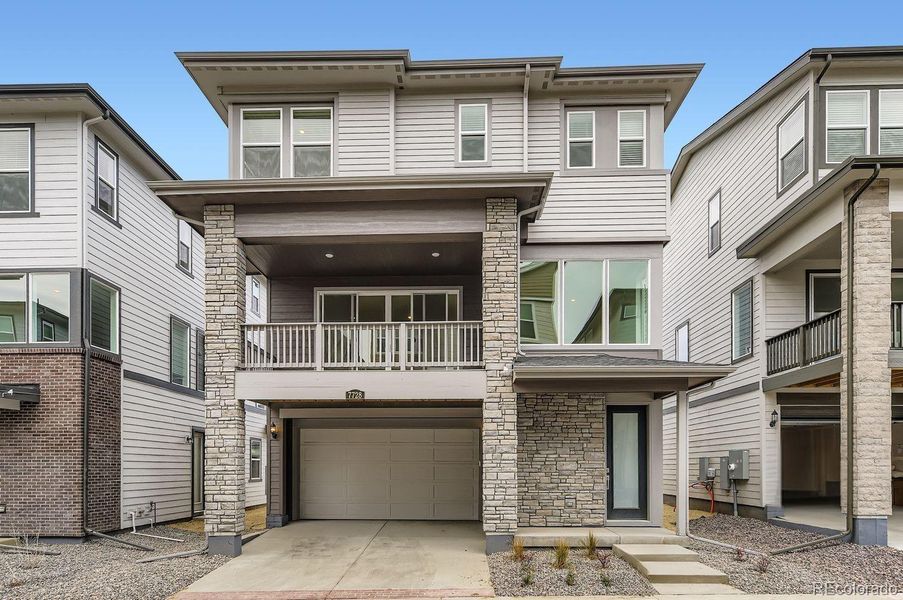 Exterior details and patio area of a home in Vermilion Creek: The Skyline Collection, Centennial (Image 3).