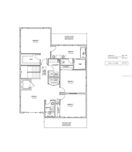 2D floor plan layout of this home in , St. Petersburg, FL (Image 5).