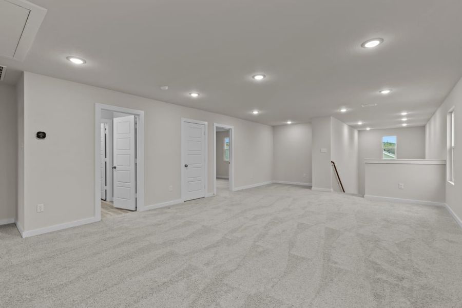 A large empty room. A large empty room.