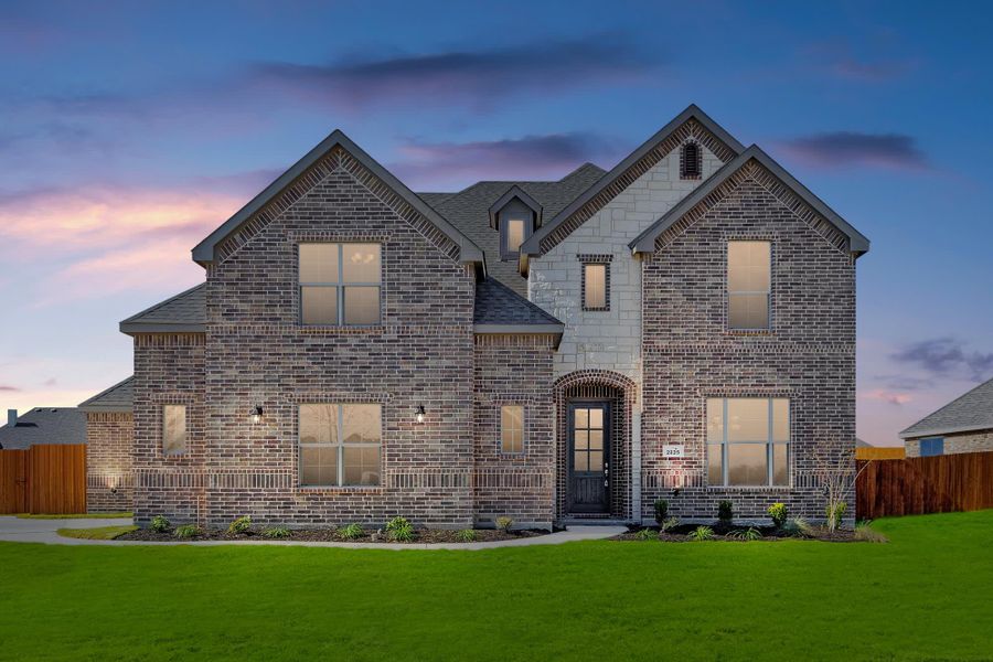 Elevation A with Stone | Concept 3115 at Massey Meadows in Midlothian, TX by Landsea Homes